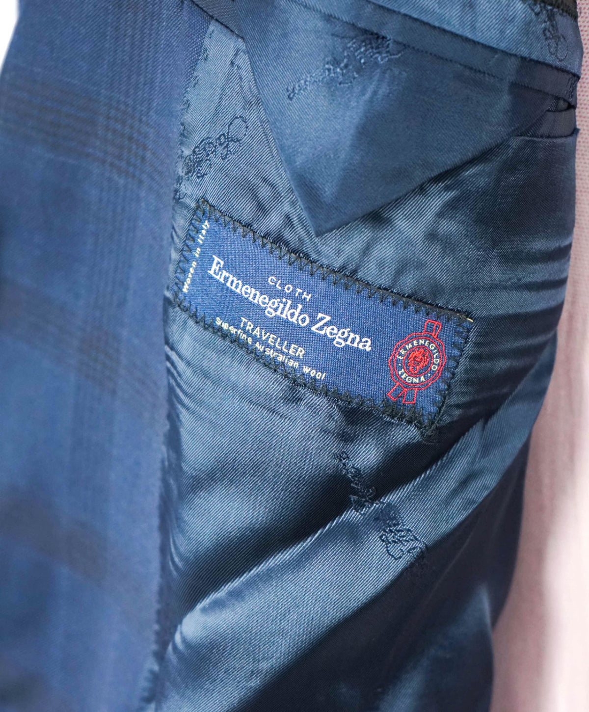 $995 - ZEGNA Traveller Cloth for SFA - Navy Wool Blazer - 46L
