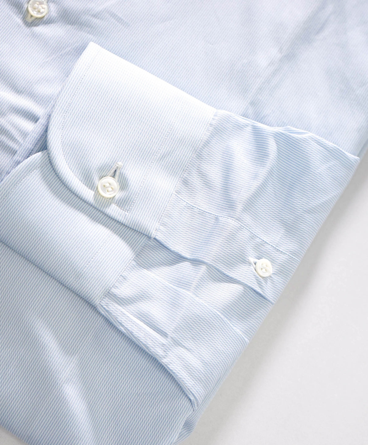 $795 BRIONI - Blue Micro Stripe Shirt - 16.5 - 42