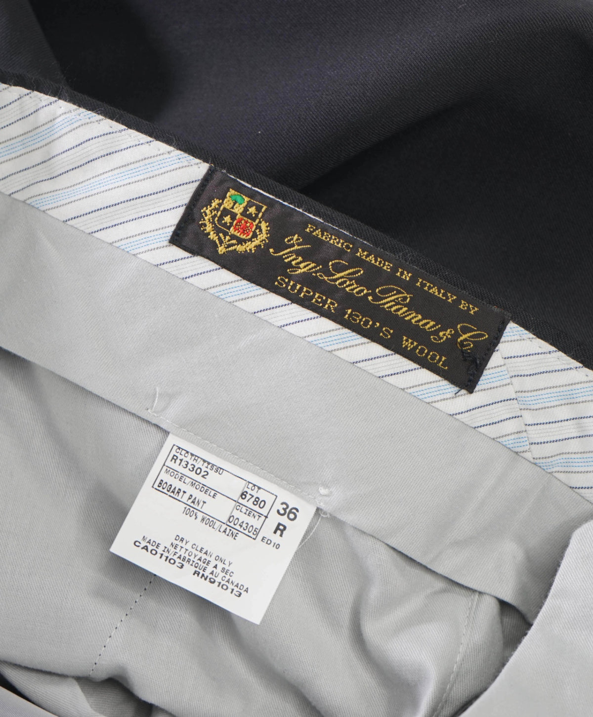 LORO PIANA for Guy Lafrera - Black Super 130's Wool Pants - 40W
