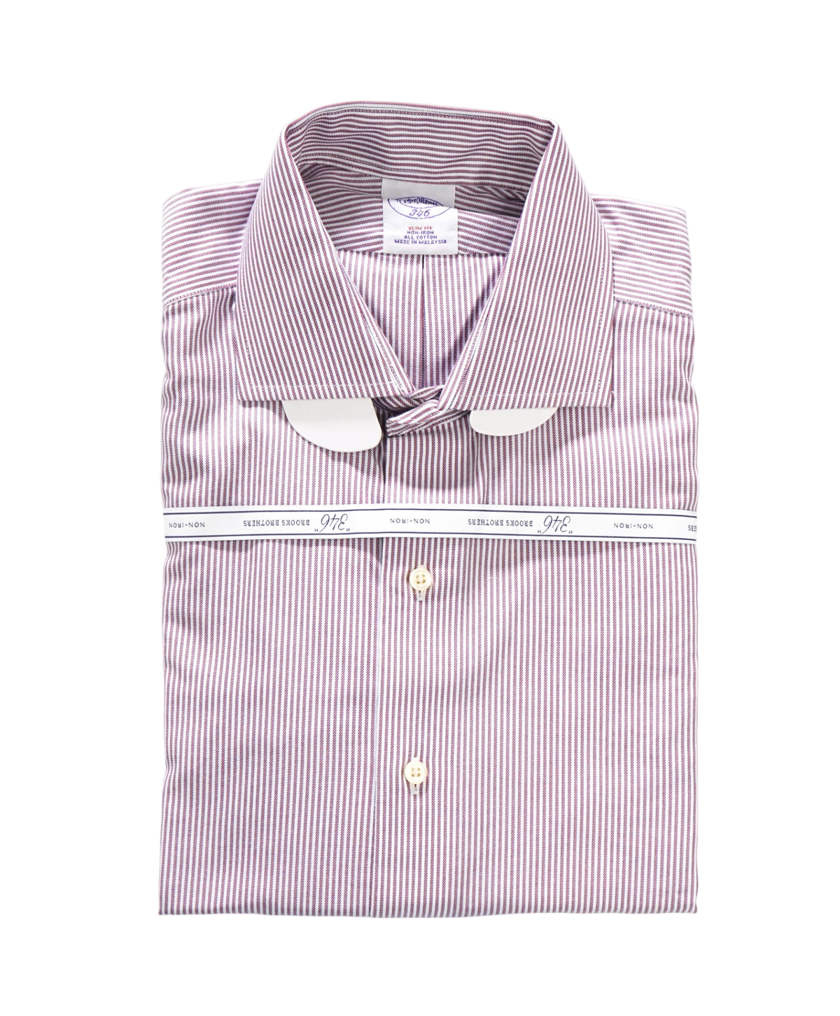 $128 BROOKS BROTHERS - Red/Navy NON-IRON "364" SLIM FIT Shirt - 15.5 - 32/33