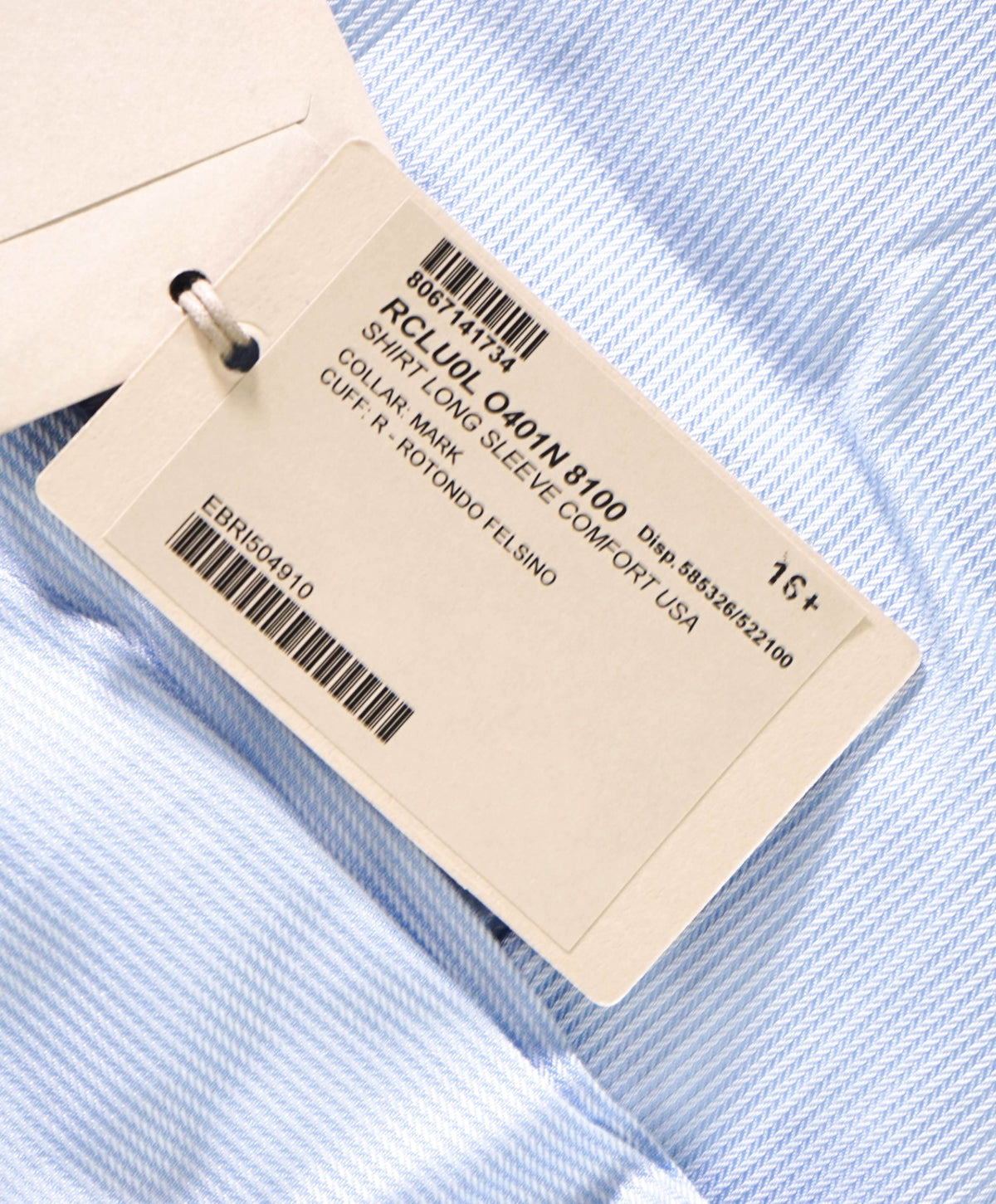 $795 BRIONI - Blue Stripe Shirt - 16.5 - 42