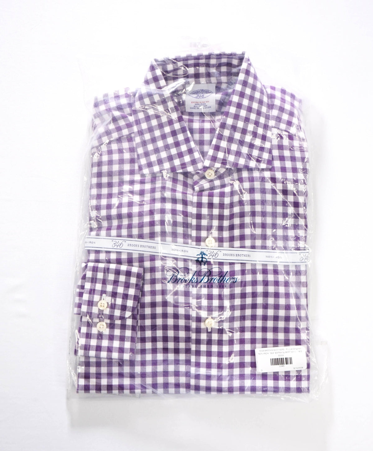 $128 BROOKS BROTHERS- NON-IRON 364 EXTRA SLIM FIT Shirt- 14.5 - 32/33