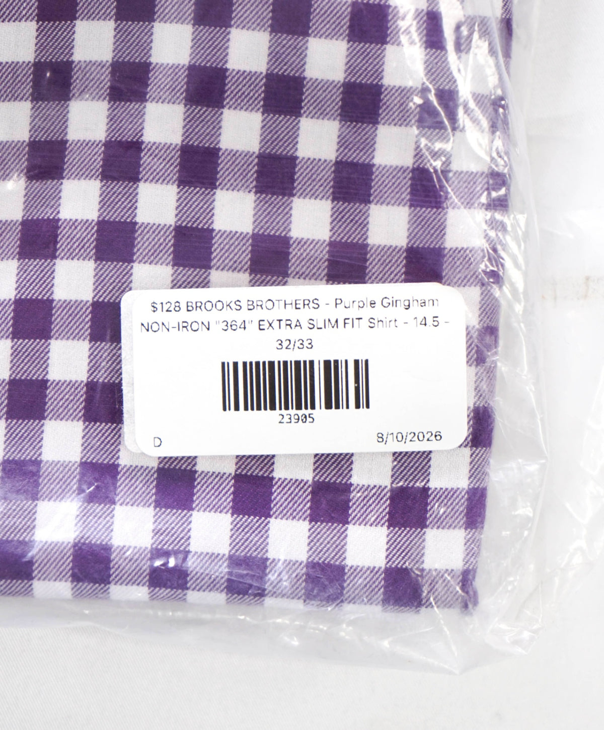 $128 BROOKS BROTHERS- NON-IRON 364 EXTRA SLIM FIT Shirt- 14.5 - 32/33