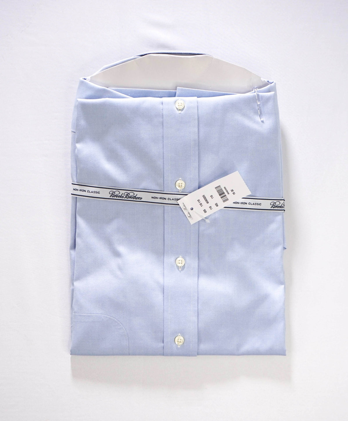 $128 BROOKS BROTHERS - Blue Micro Houndstooth NON-IRON "Classic" Shirt - 15.5 - 34