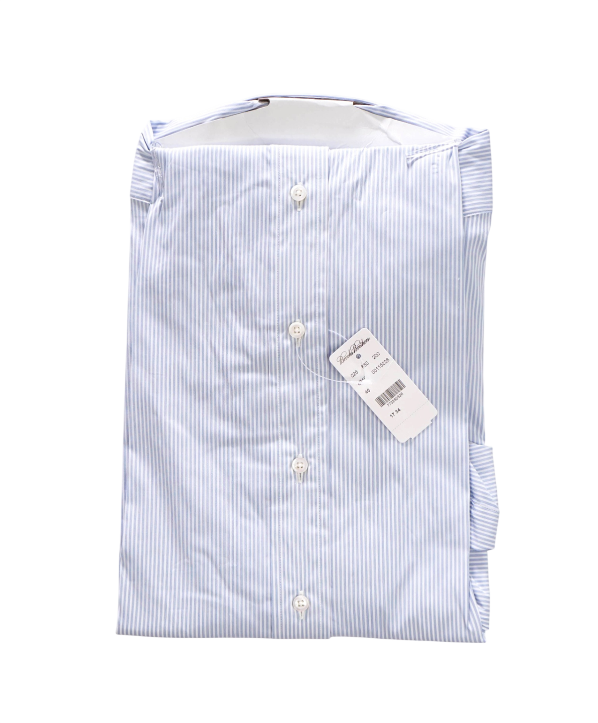 $248 BROOKS BROTHERS - Blue Stripe MADE IN ITALY Shirt - 17 - 34