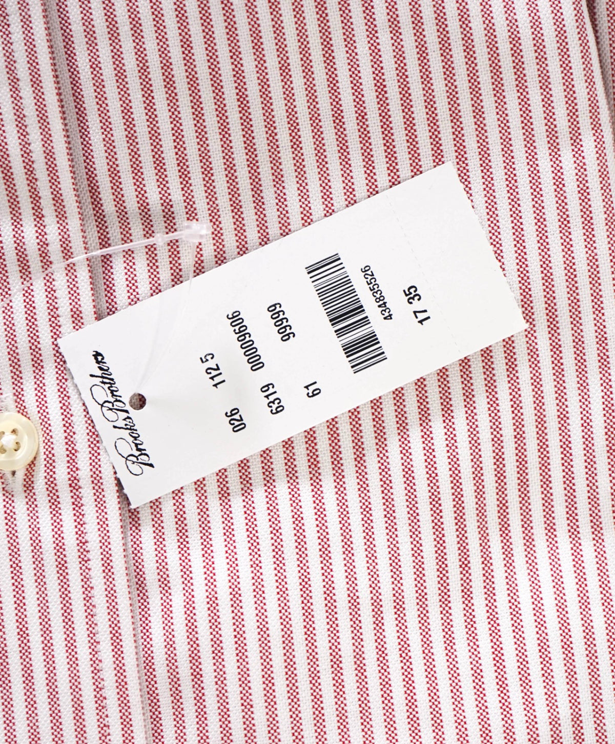 $198 BROOKS BROTHERS - Red Stripe MADE IN USA "MAKERS AND MERCHANTS" Shirt - 17 - 35