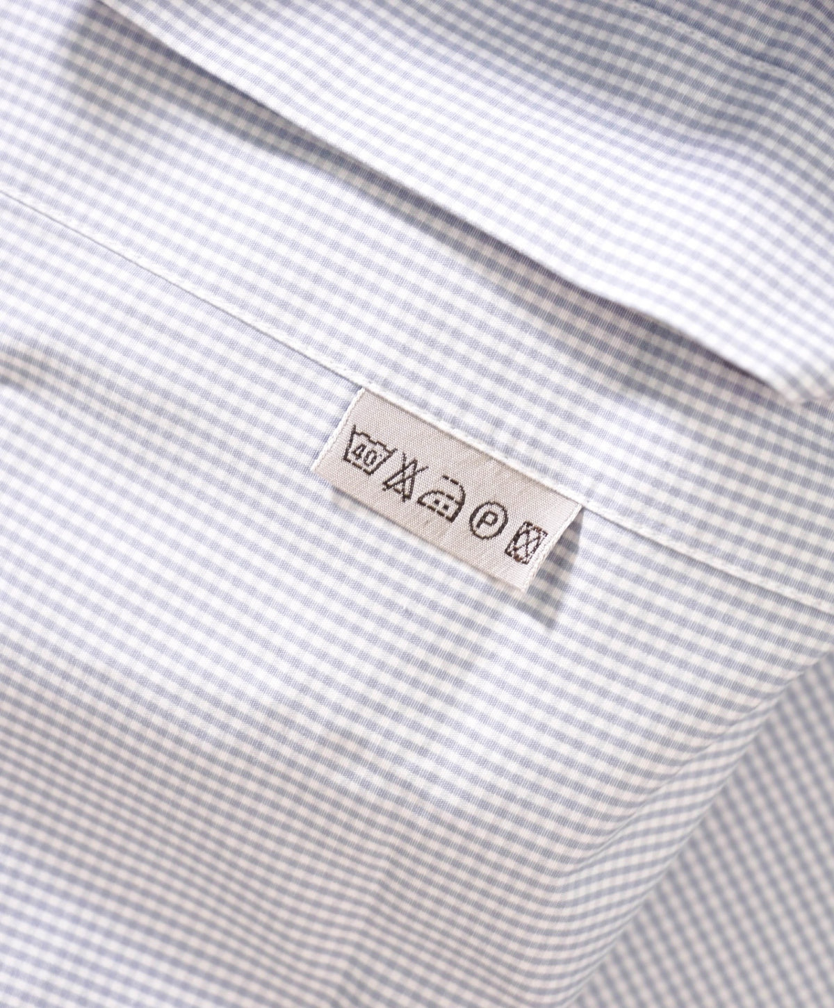$745 BRIONI - Gray Micro Gingham Shirt - 15 - 38