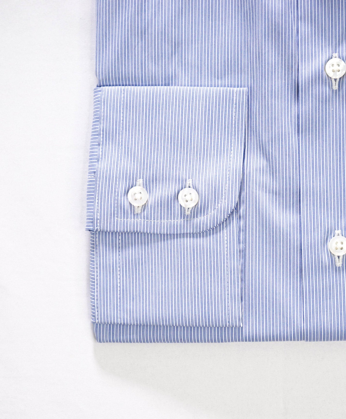 $198 BROOKS BROTHERS - Blue Stripe MADE IN USA "REGENT" Shirt - 17 - 34