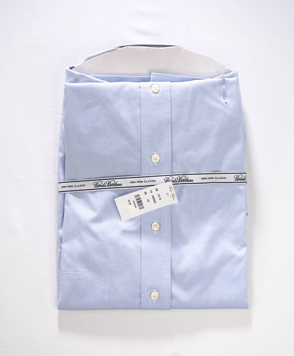 $128 BROOKS BROTHERS - Blue NON-IRON "Classic" Shirt - 15 - 32