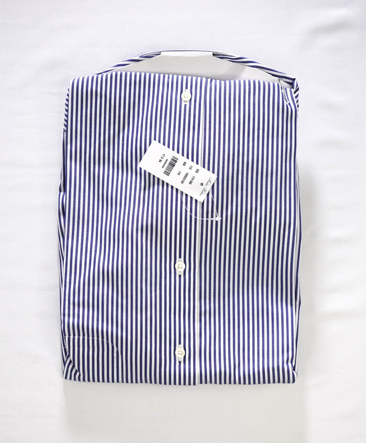 $128 BROOKS BROTHERS - Blue Stripe Non-Iron "REGENT" Shirt - 17.5 - 35