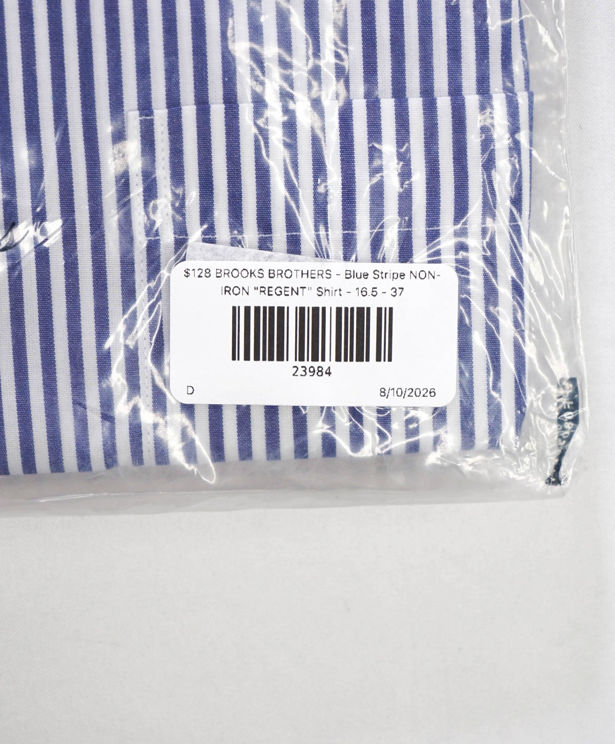 $128 BROOKS BROTHERS - Blue Stripe NON-IRON "REGENT" Shirt - 16.5 - 37