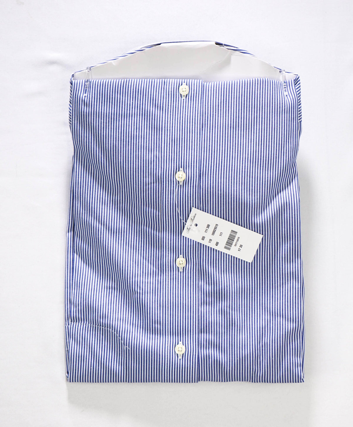 $128 BROOKS BROTHERS - Blue Stripe Non-Iron "REGENT" Shirt - 17 - 33