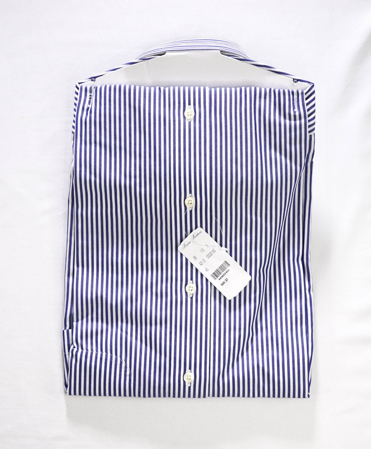 $128 BROOKS BROTHERS - Blue Stripe NON-IRON "REGENT" Shirt - 16.5 - 37
