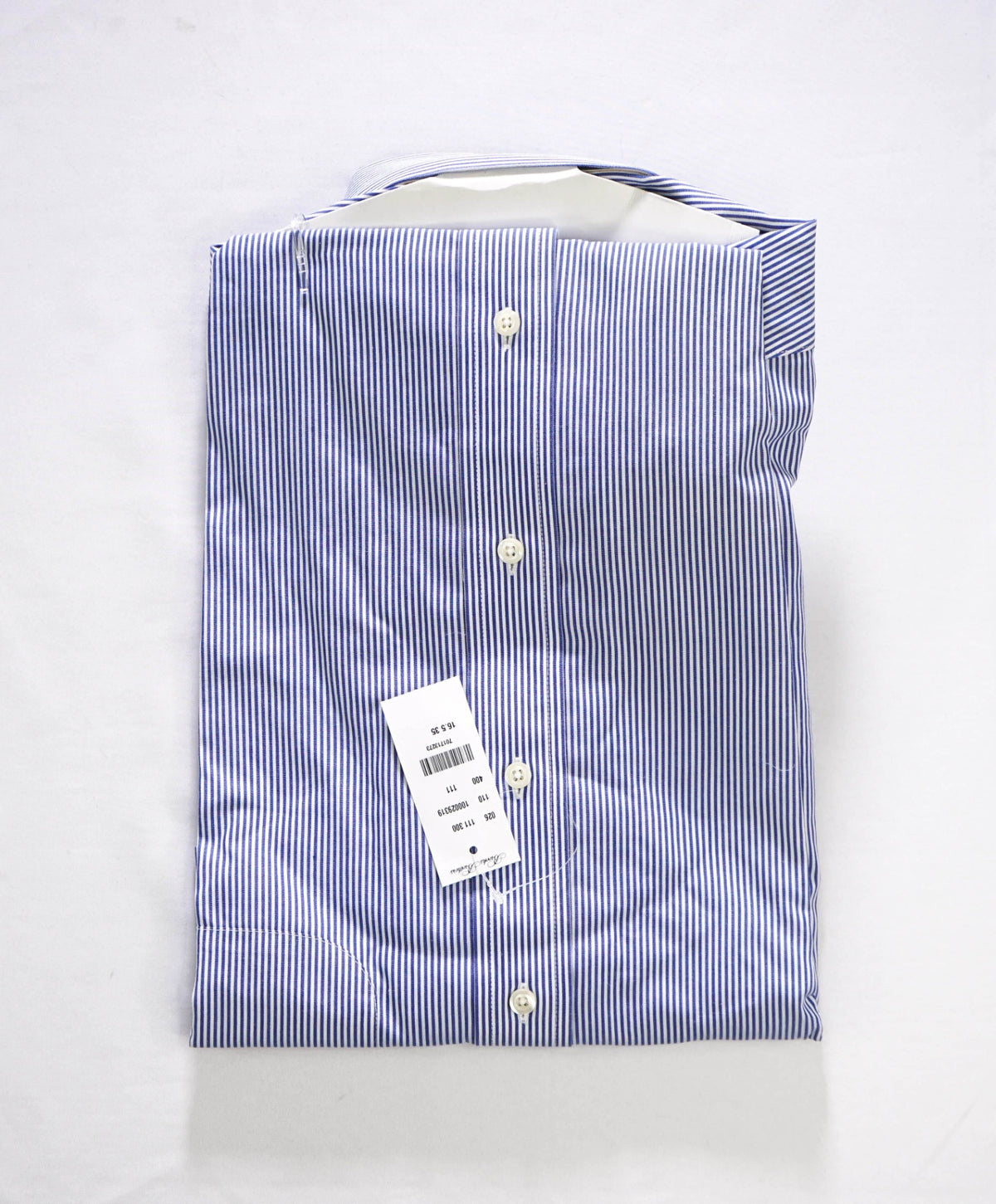 $128 BROOKS BROTHERS - Blue Stripe NON-IRON "REGENT" Shirt - 16.5 - 35