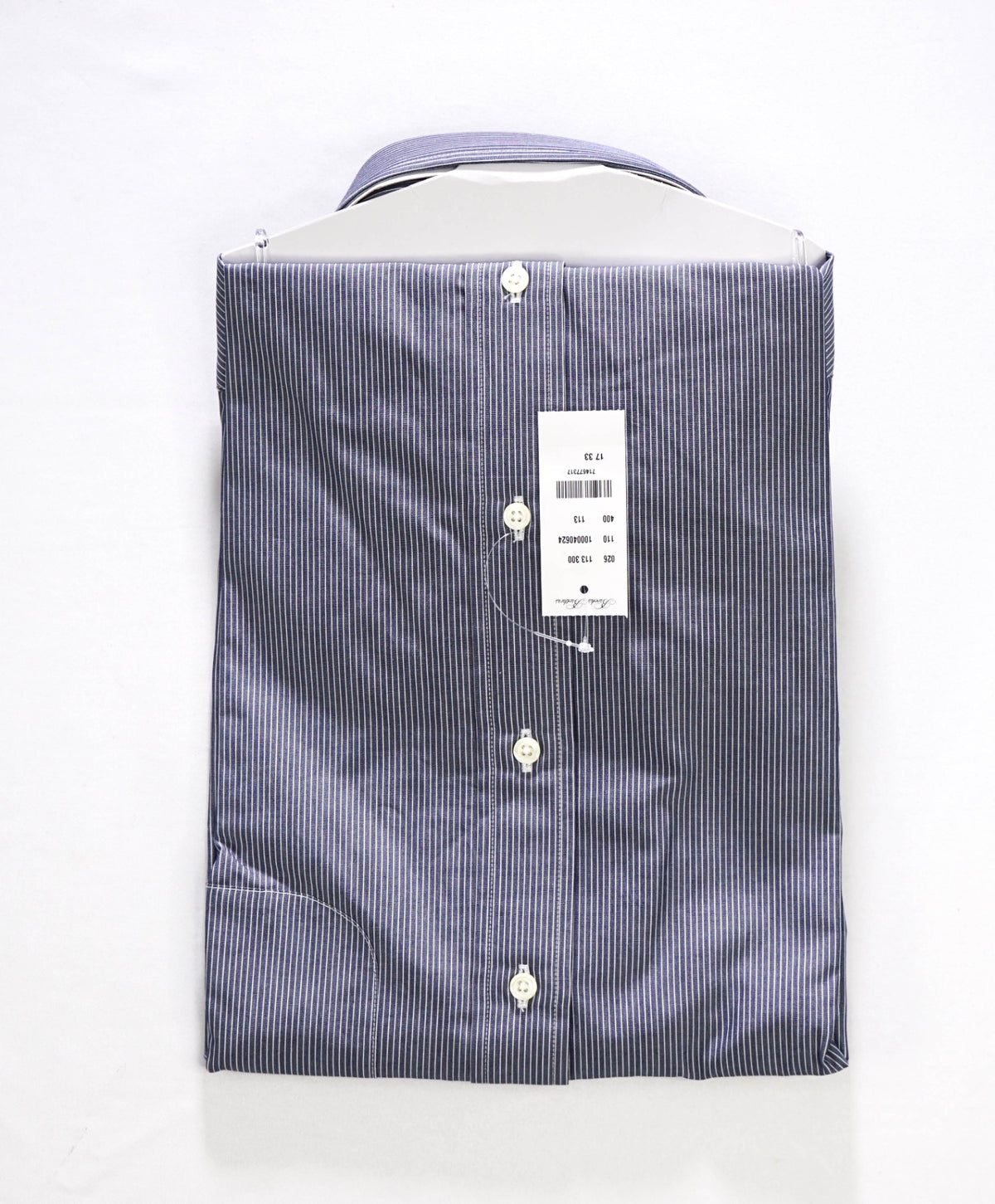 $128 BROOKS BROTHERS - Blue Stripe Non-Iron "REGENT" Shirt - 17 - 33