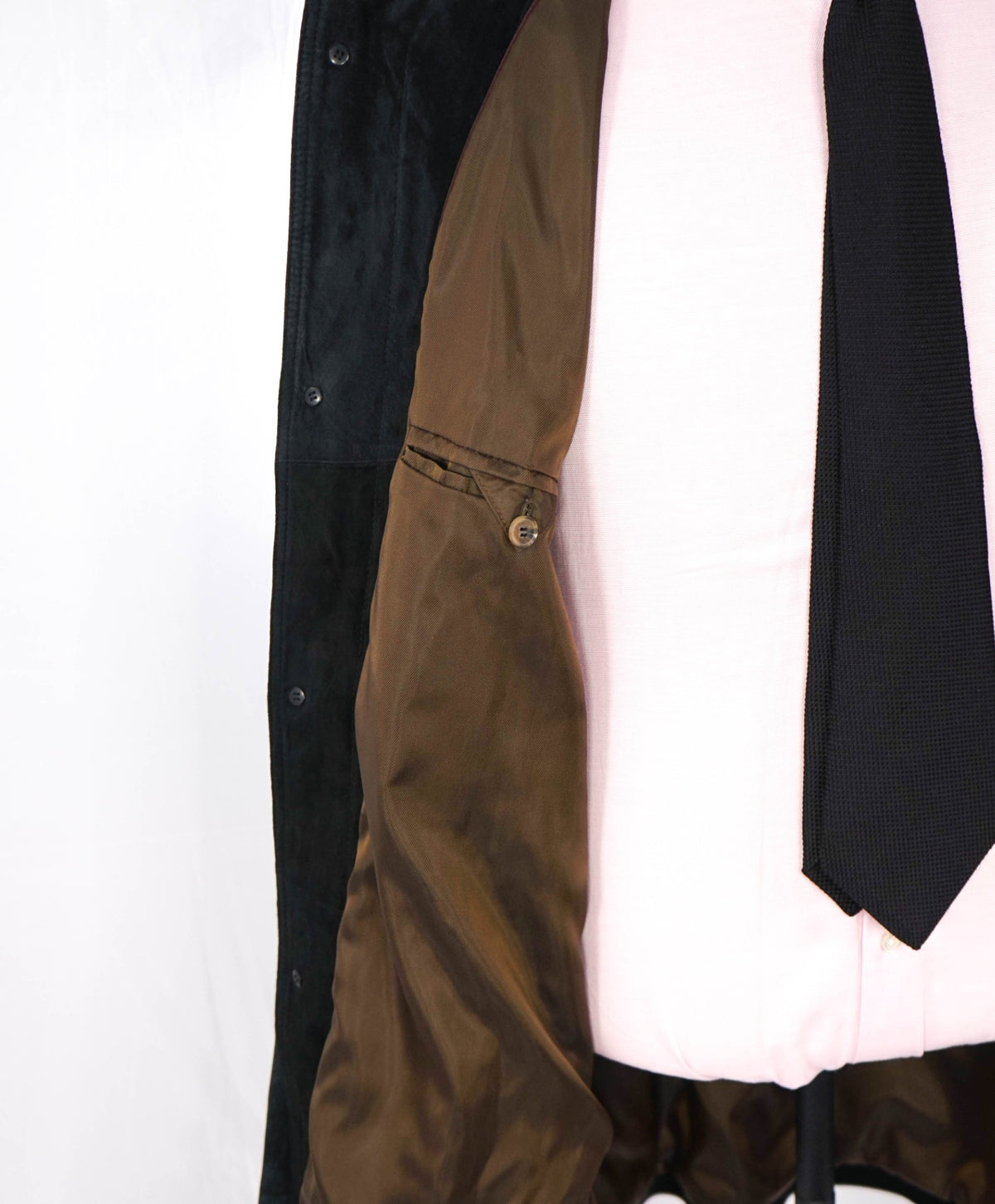 NEWPORT HARBOR - VTG Black Distressed Suede Coat - XL