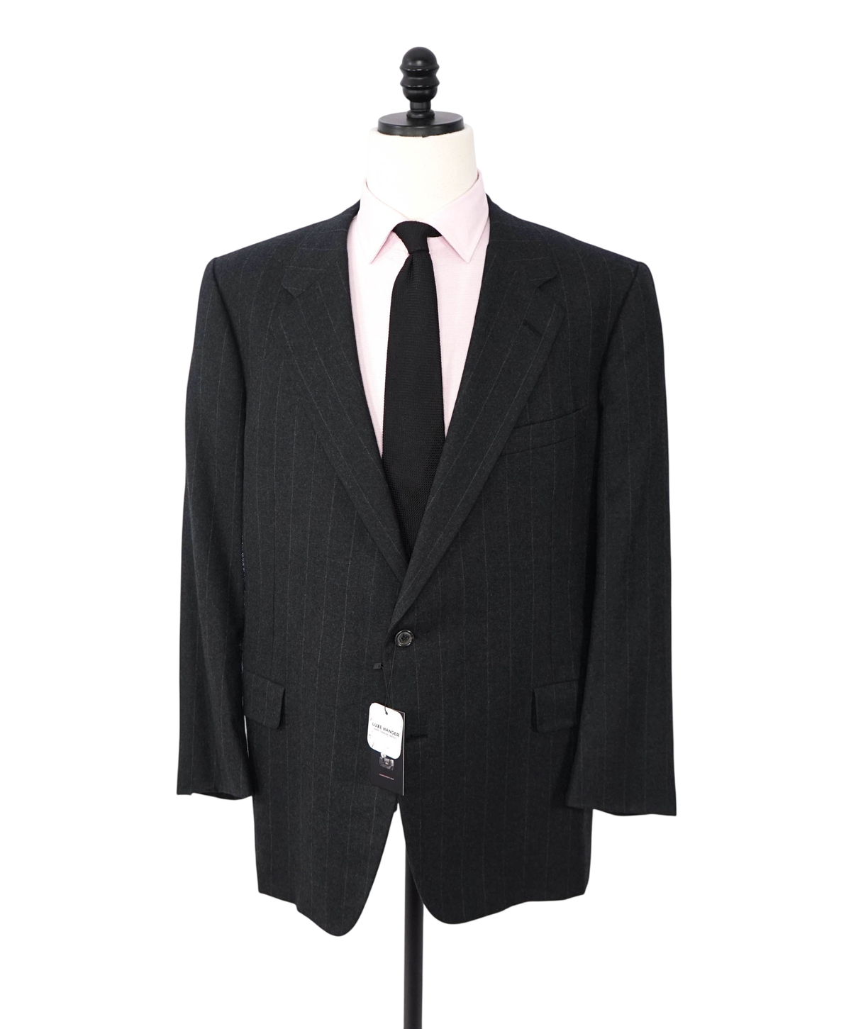 $1,695 HICKEY FREEMAN - VINTAGE Gray Chalk Stripe Wool Suit - 40R
