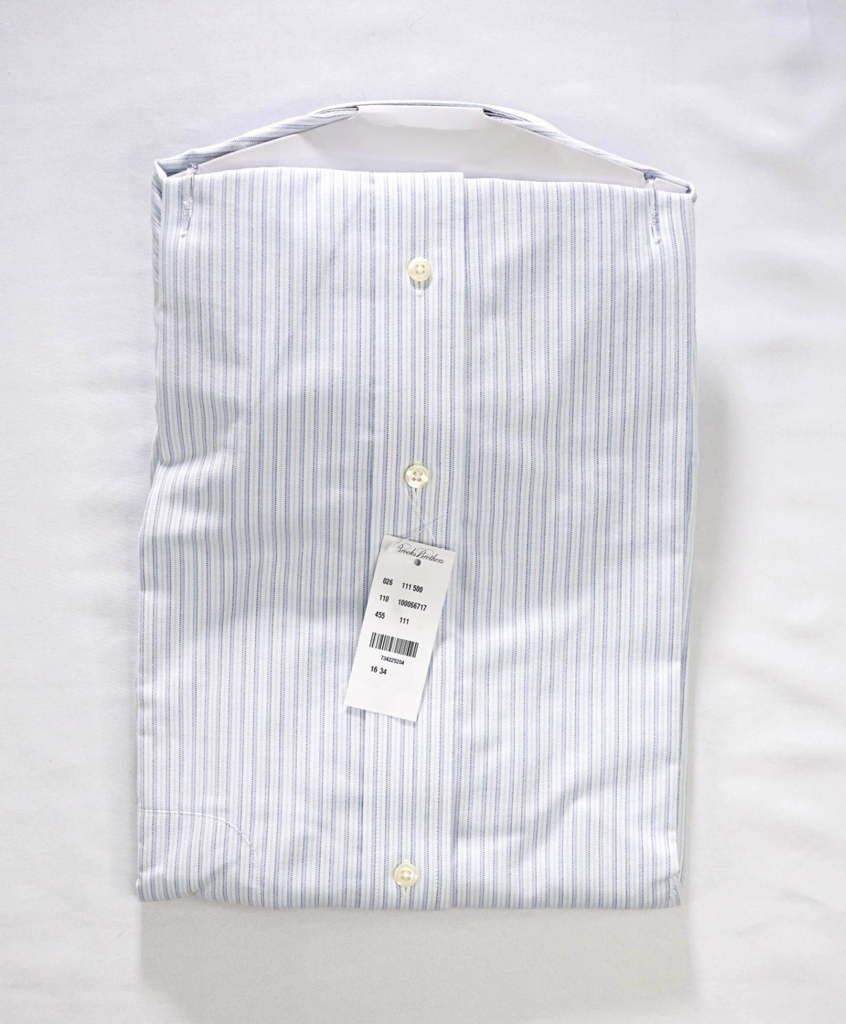 $128 BROOKS BROTHERS - Blue Stripe Non-Iron "REGENT" Shirt - 16 - 34