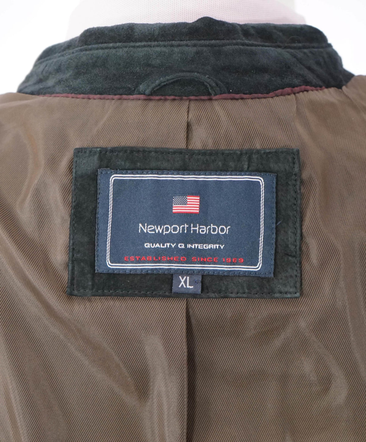 NEWPORT HARBOR - VTG Black Distressed Suede Coat - XL