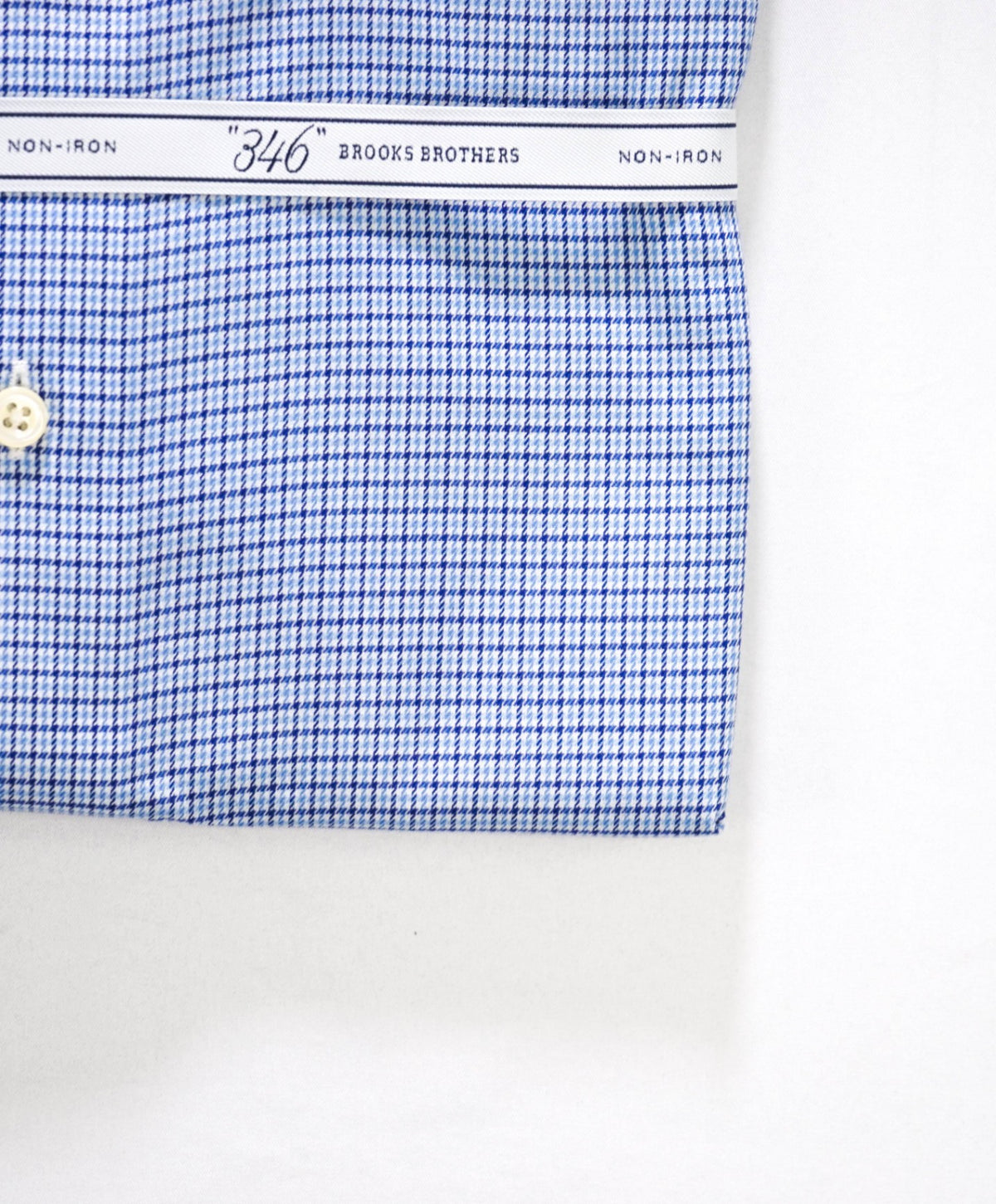 $128 BROOKS BROTHERS - Blue Check NON-IRON "364" SLIM FIT Shirt - 16.5 - 34/35