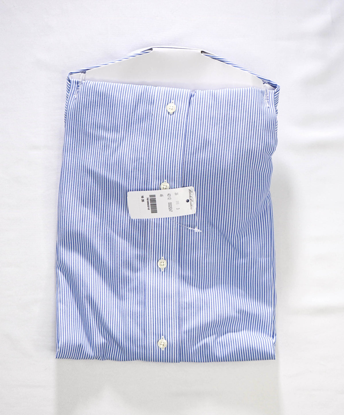 $128 BROOKS BROTHERS - Blue Stripe Non-Iron "REGENT" Shirt - 16 - 35