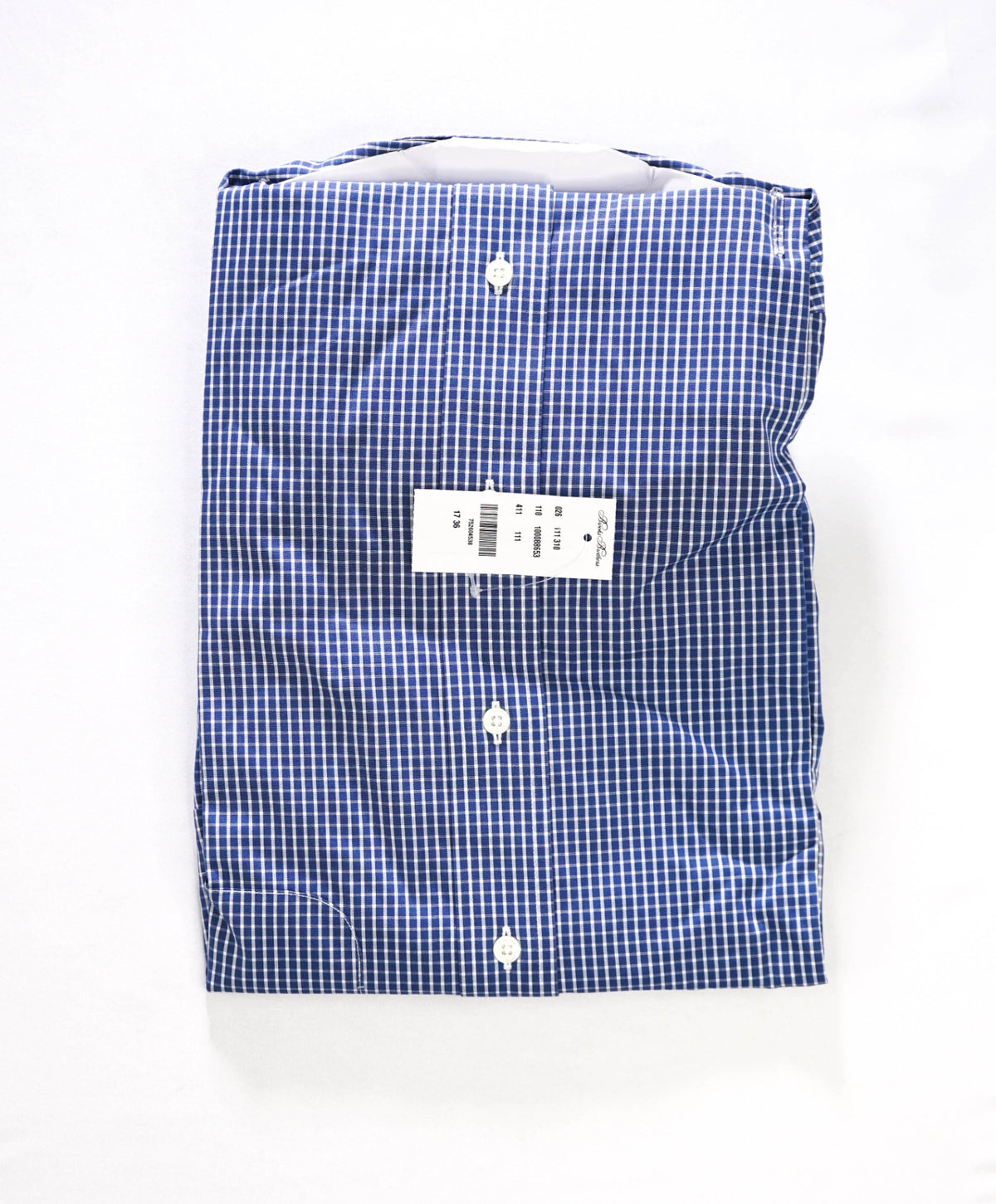 $128 BROOKS BROTHERS - Blue Check NON-IRON "MADISON" - 17 - 34