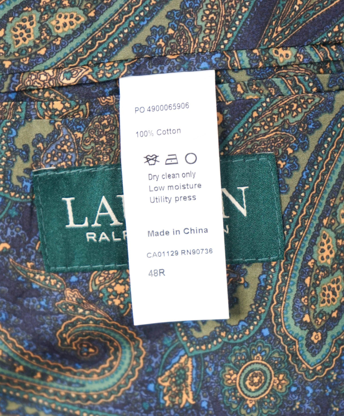 LAUREN RALPH LAUREN - Navy Blue Corduroy Blazer - 48R