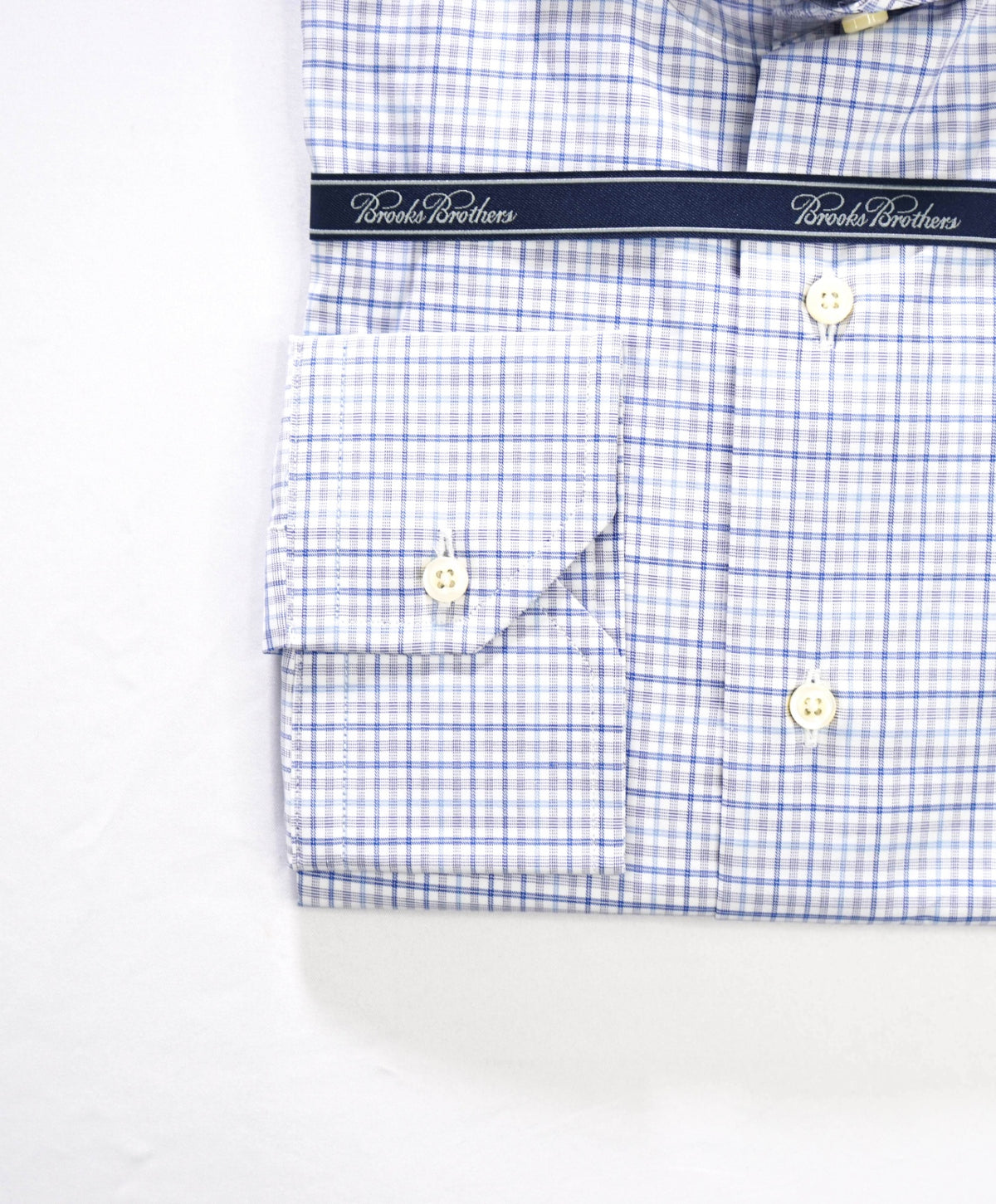 $198 BROOKS BROTHERS - Blue Plaid MADE IN USA "REGENT" Shirt - 16 - 32