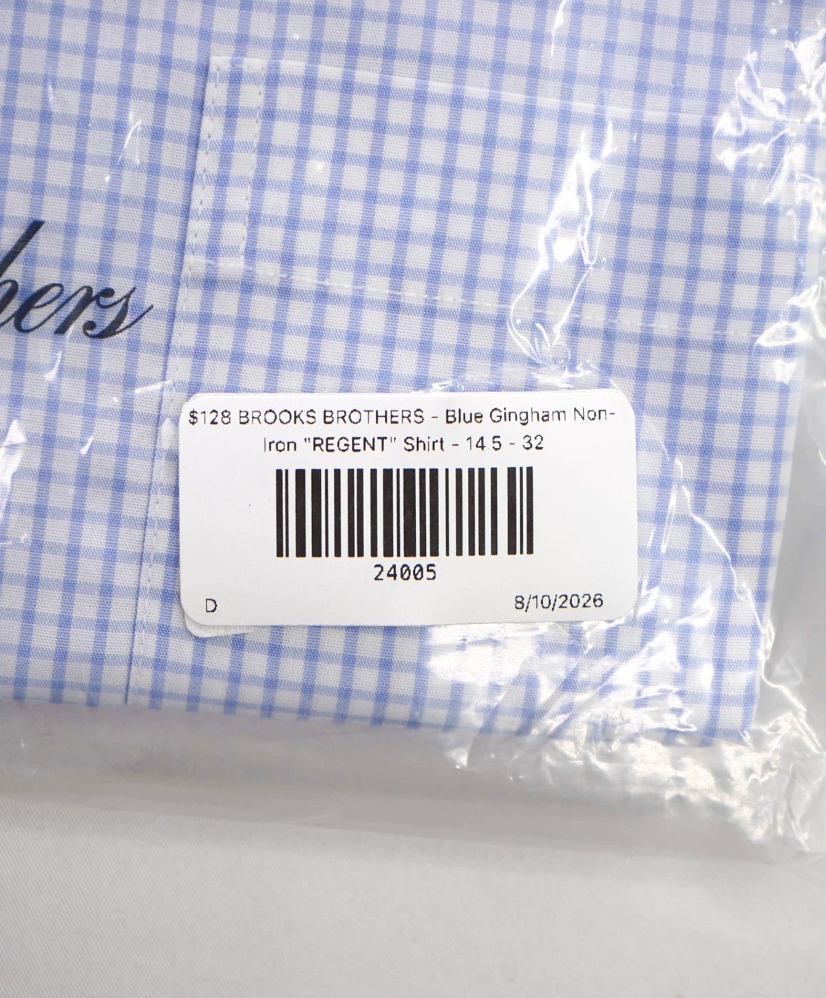 $198 BROOKS BROTHERS - Blue Plaid MADE IN USA "REGENT" Shirt - 17 - 32