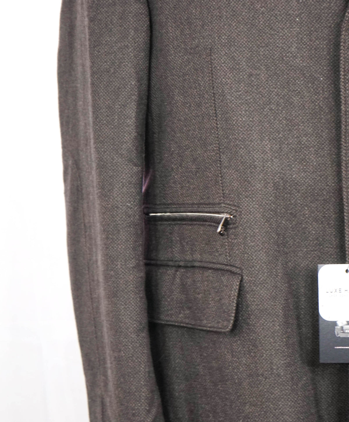$2,395 CORNELIANI - Brown Birdseye Wool Coat - 42R