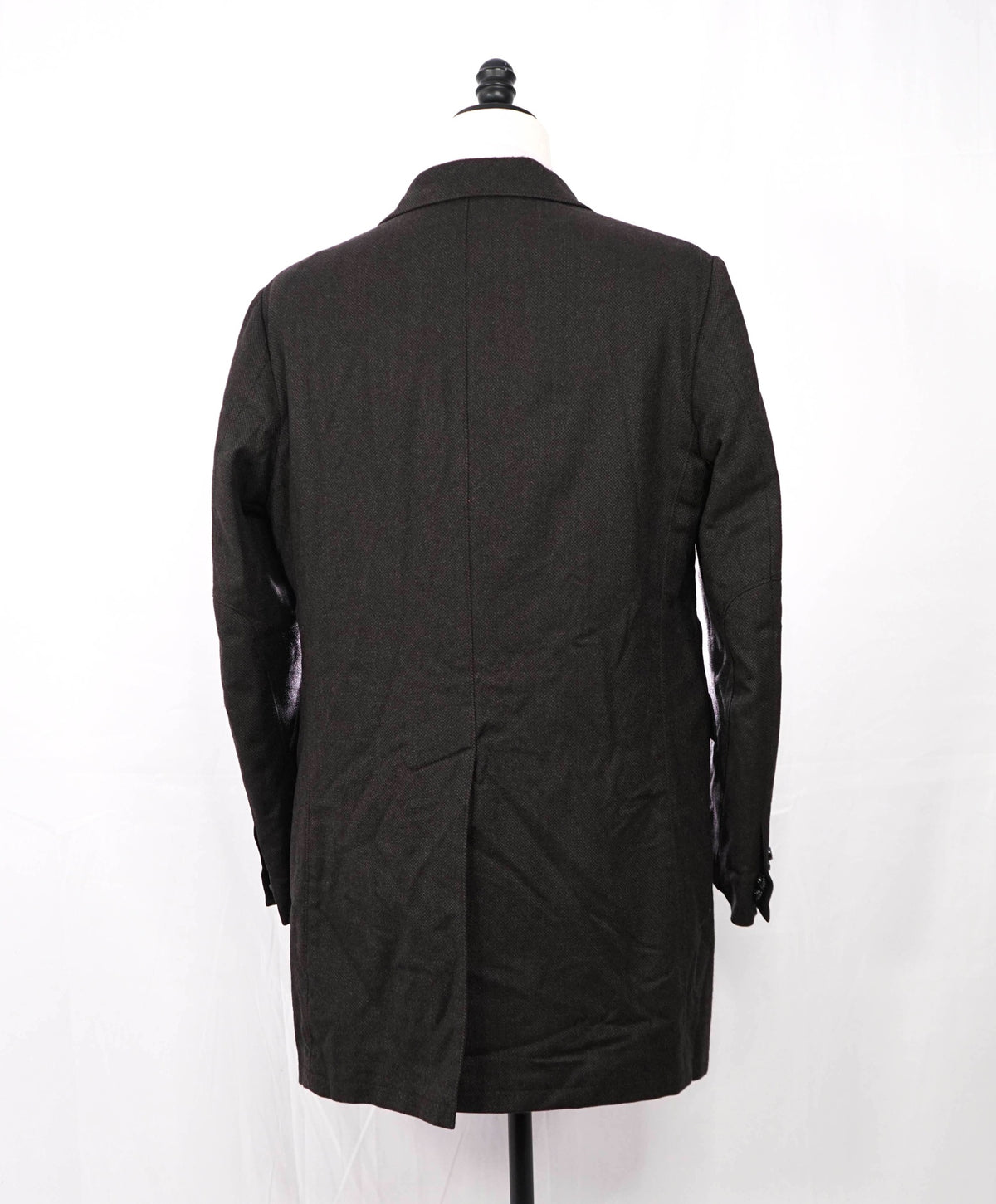 $2,395 CORNELIANI - Brown Birdseye Wool Coat - 42R