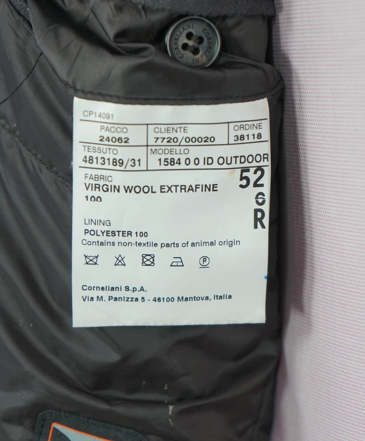 $2,395 CORNELIANI - Brown Birdseye Wool Coat - 42R