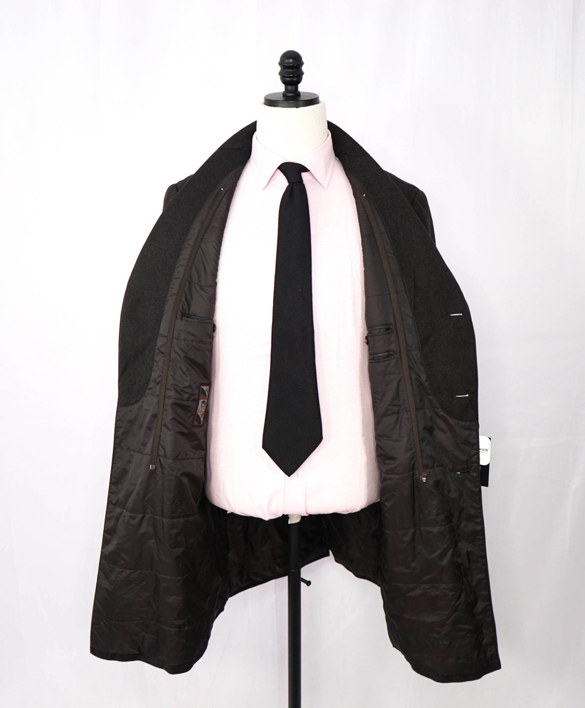$2,395 CORNELIANI - Brown Birdseye Wool Coat - 42R