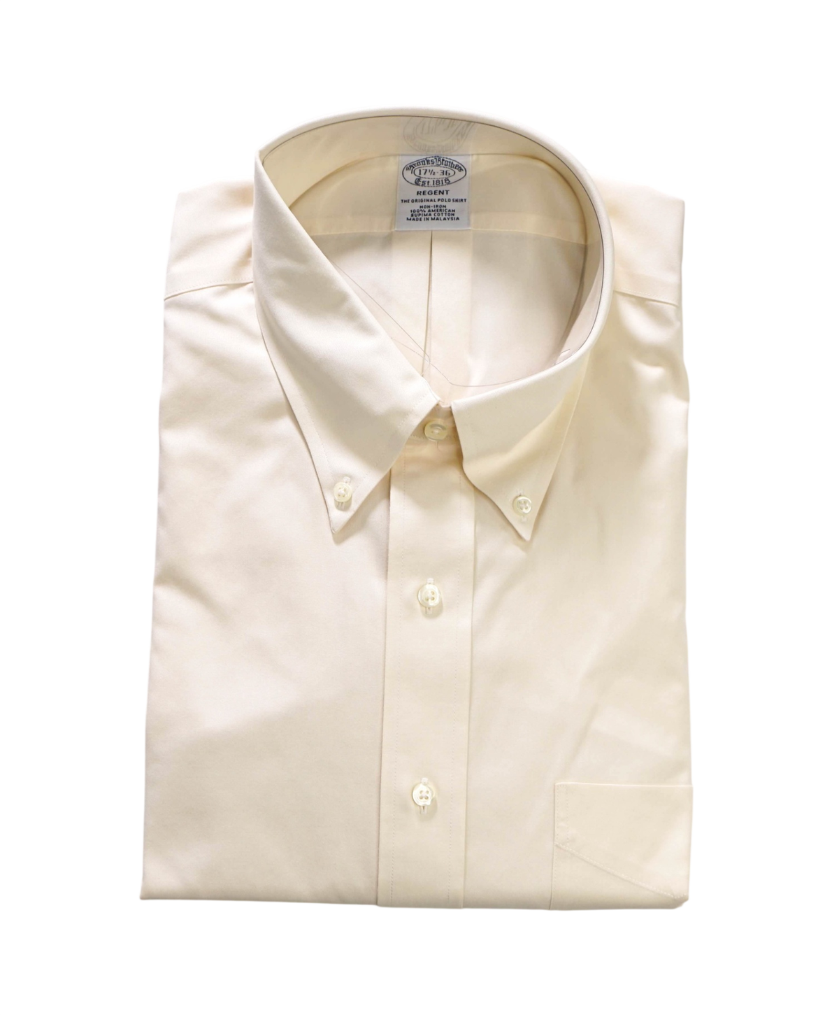 $128 BROOKS BROTHERS - Yellow Non-Iron "REGENT" Shirt - 17.5 - 36