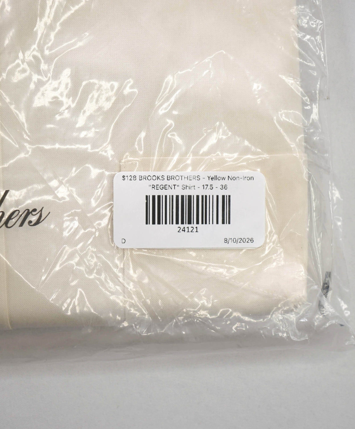 $128 BROOKS BROTHERS - Yellow Non-Iron "REGENT" Shirt - 17.5 - 36