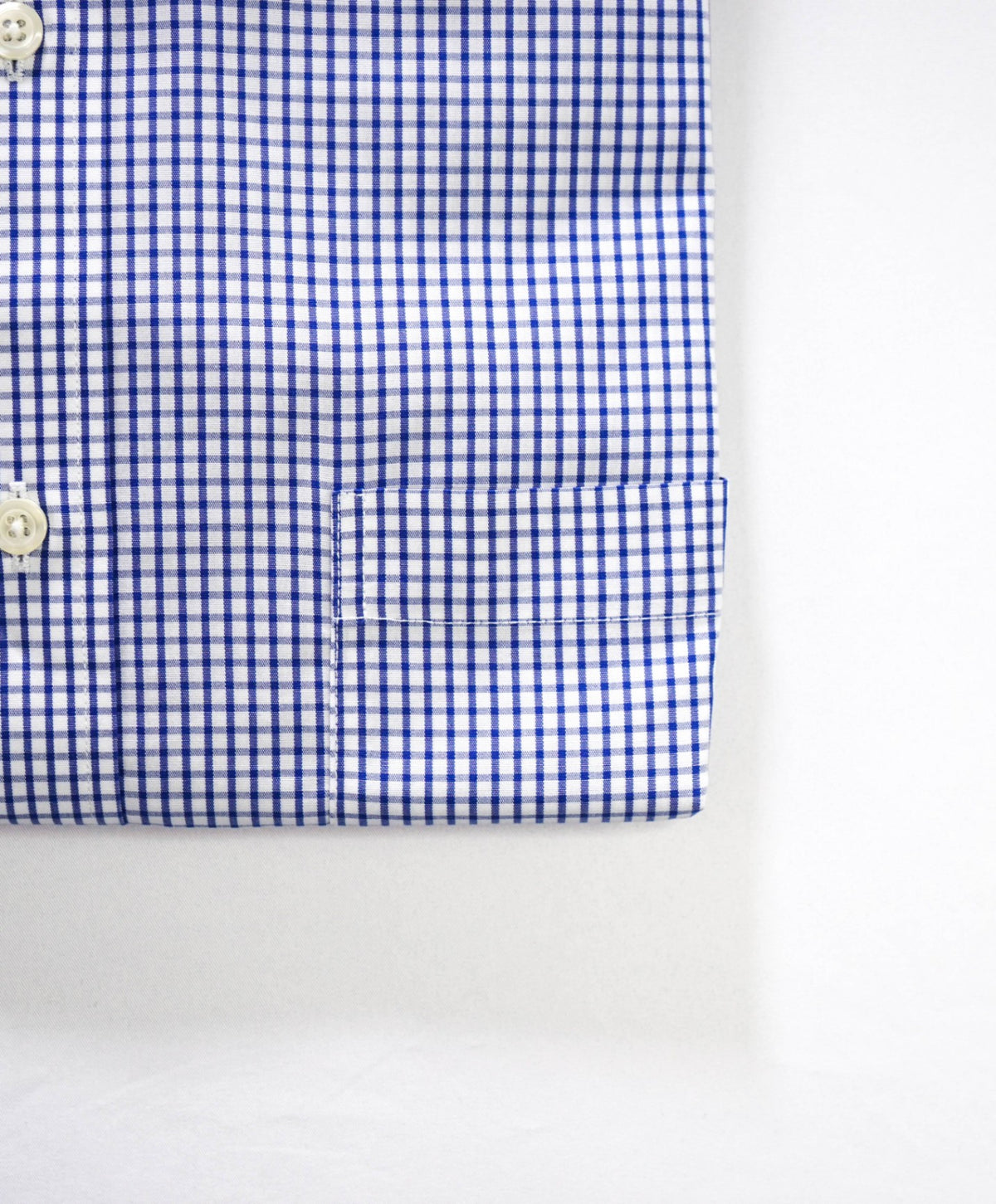 $128 BROOKS BROTHERS - Blue Gingham Non-Iron "REGENT" Shirt - 17 - 34