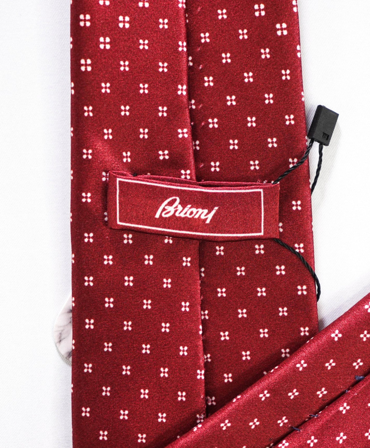 $395 BRIONI - Red Micro Geometric Silk - 3" Tie