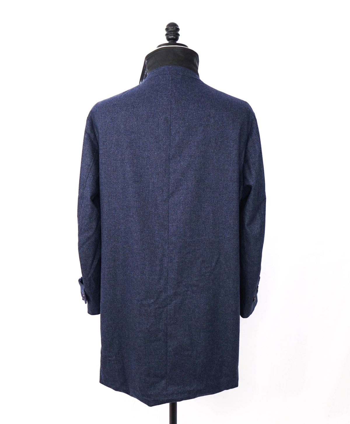 $2,720 CANALI - Navy Blue Cashmere Coat - 44R