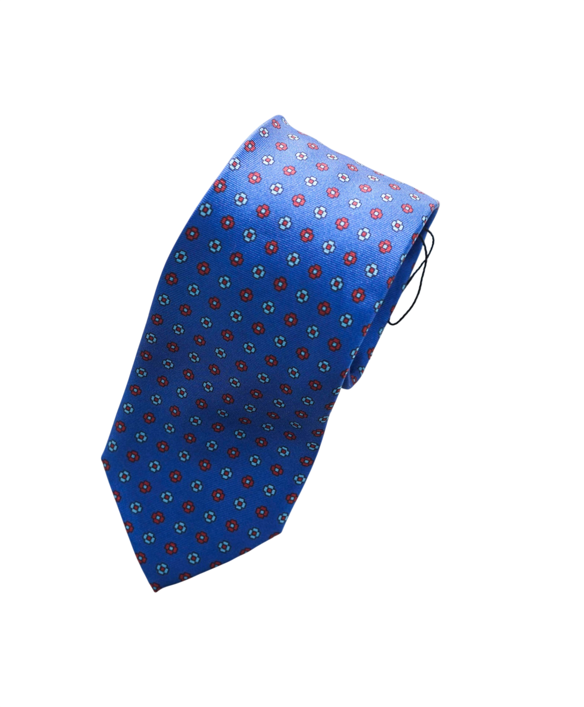 $225 PAUL STUART - Blue Geometric Silk - 3.25" Tie