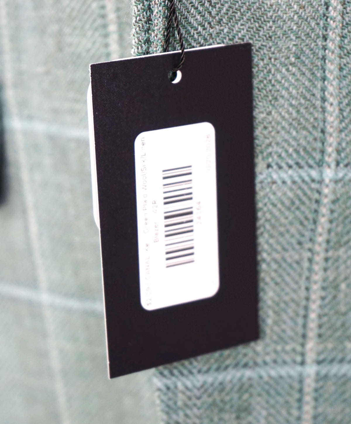 $2,095 CANALI Kei - Green Plaid Wool/Silk/Linen Blazer - 42R