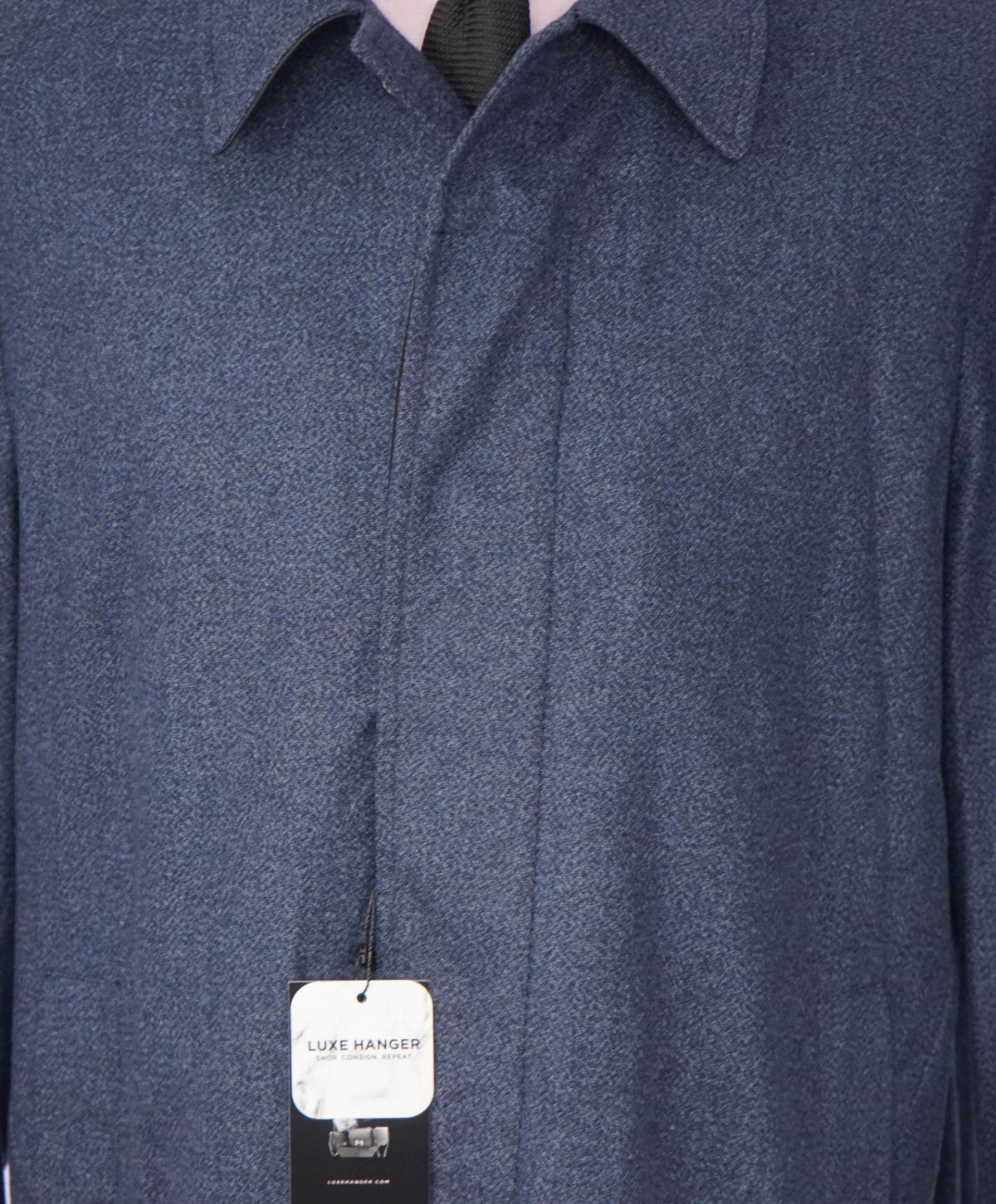 $2,720 CANALI - Navy Blue Cashmere Coat - 44R