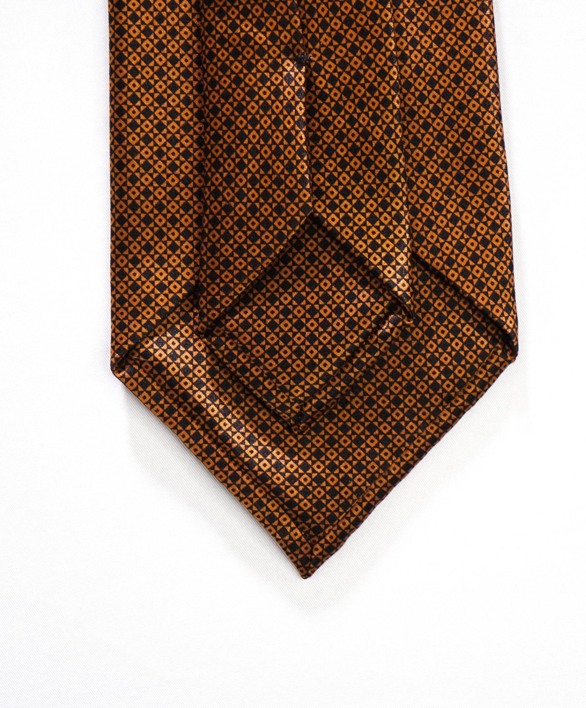 $350 STEFANO RICCI - Brown/Black Micro Geometric Pure Silk - 3.5" Tie