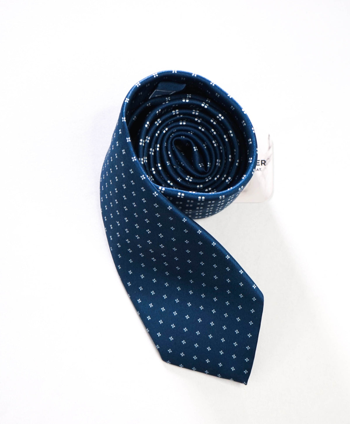 $395 BRIONI - Blue Micro Geometric Silk - 3" Tie