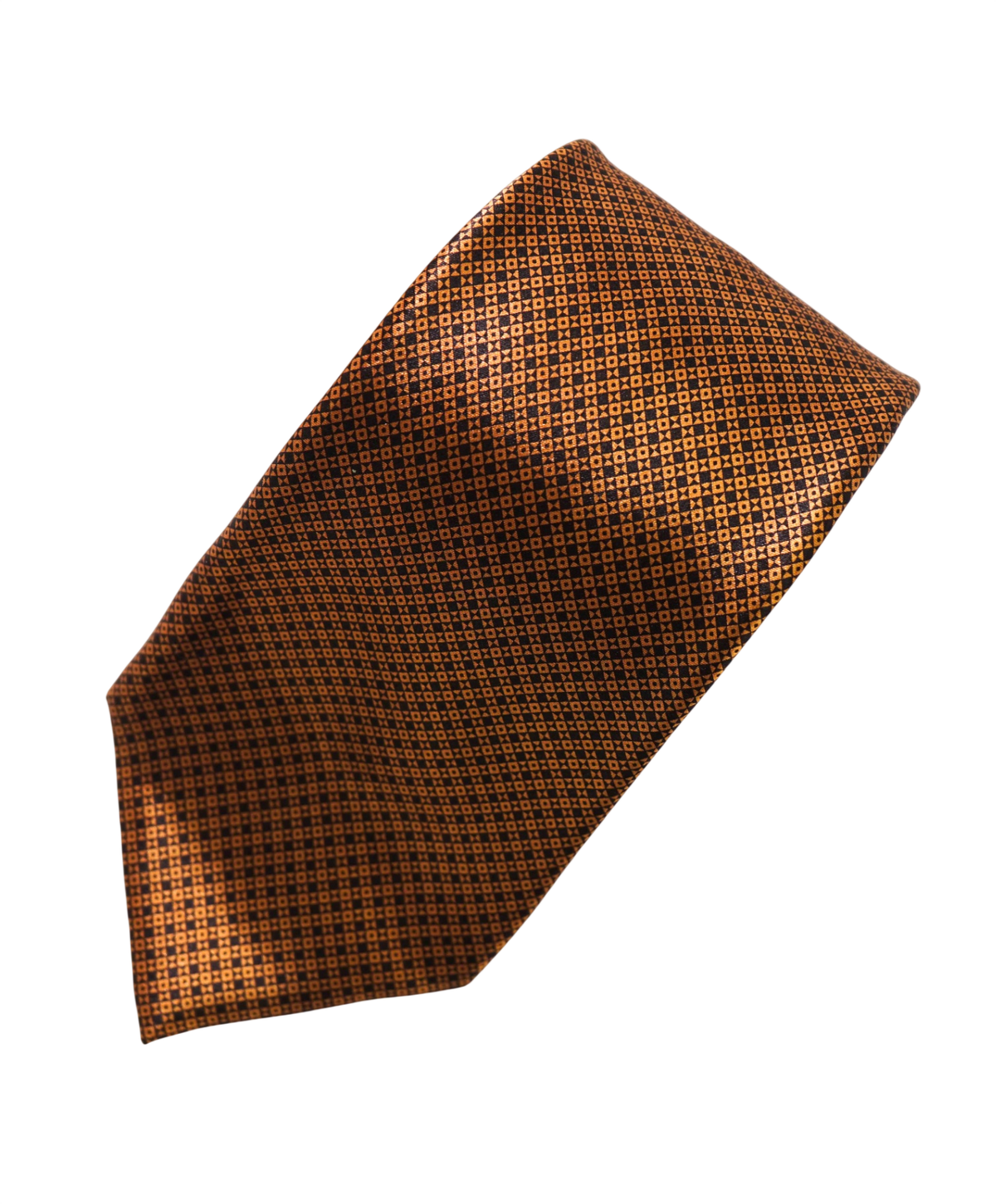 $350 STEFANO RICCI - Brown/Black Micro Geometric Pure Silk - 3.5" Tie