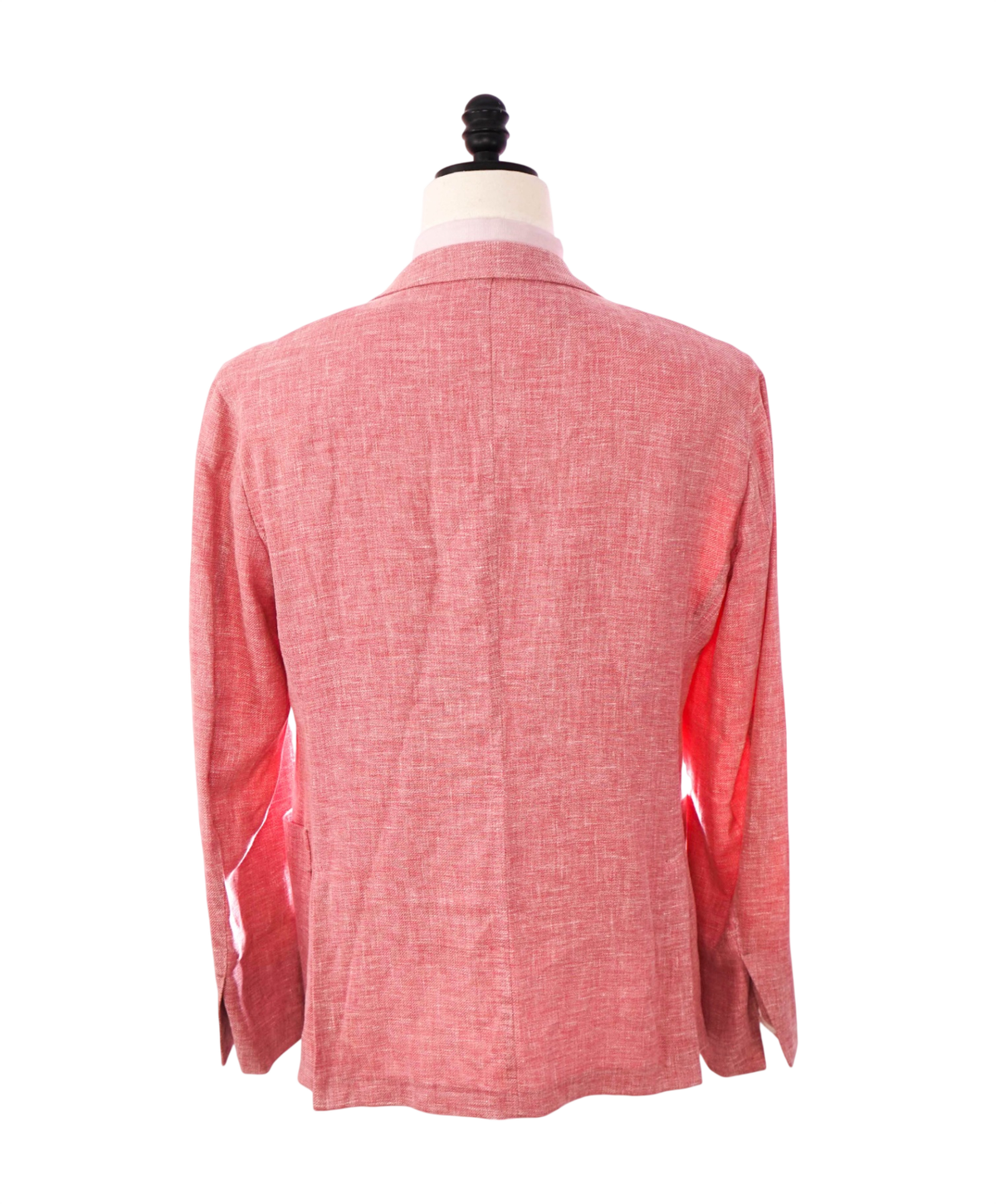 $3,750 ZEGNA - Pink Linen/Wool/Silk Crossover Blazer - 42R