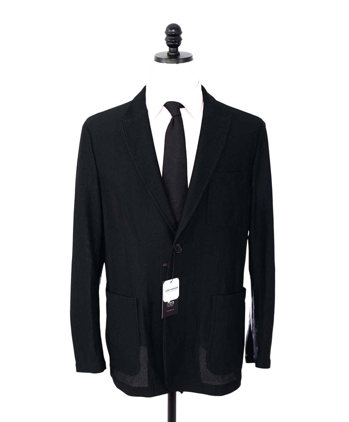 $2,295 GIORGIO ARMANI - Jersey Black Unstructured Blazer - 46R