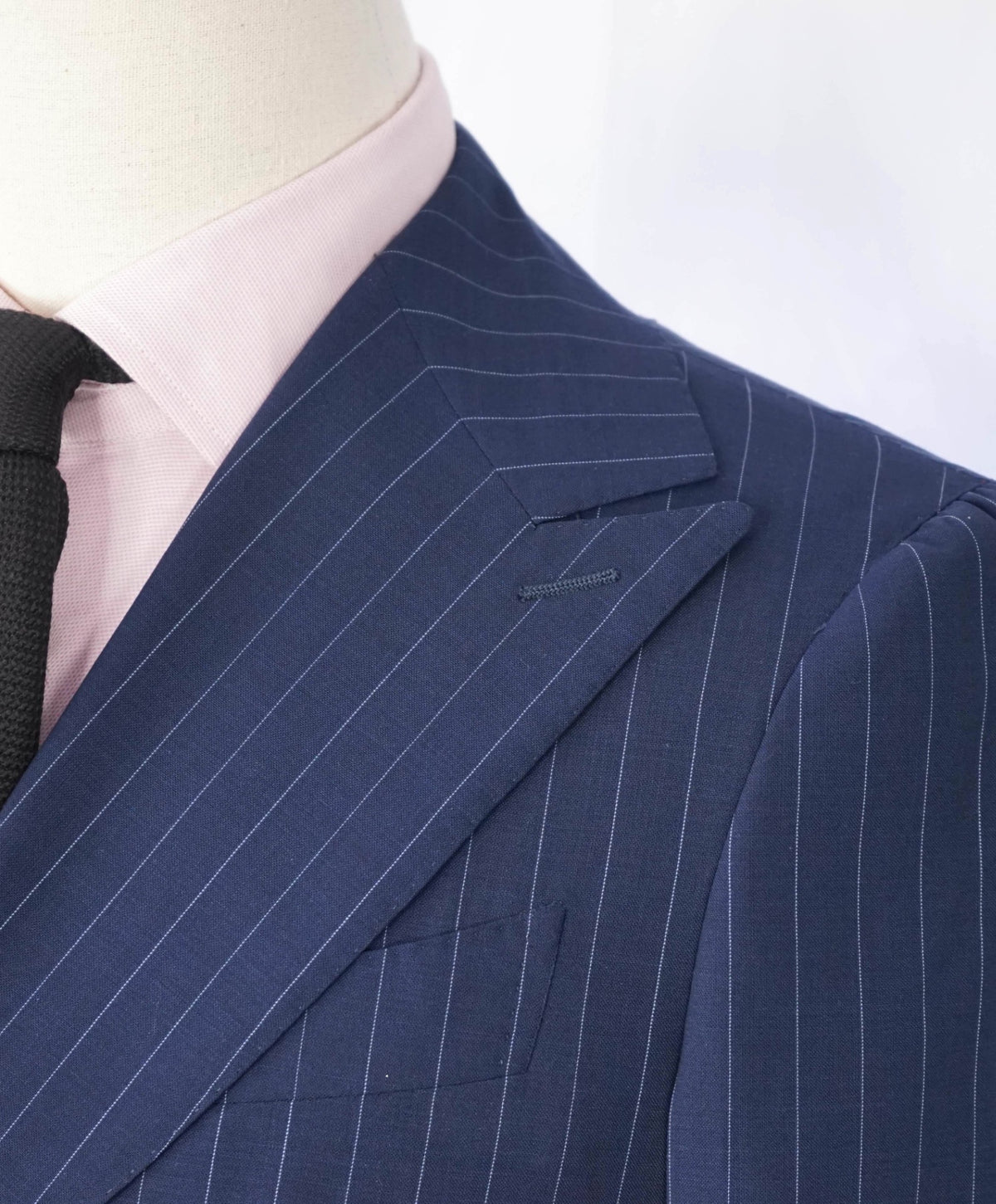 $1,199 SUITSUPPLY - Navy Pinstripe Wool Double Breasted Suit - 32R US
