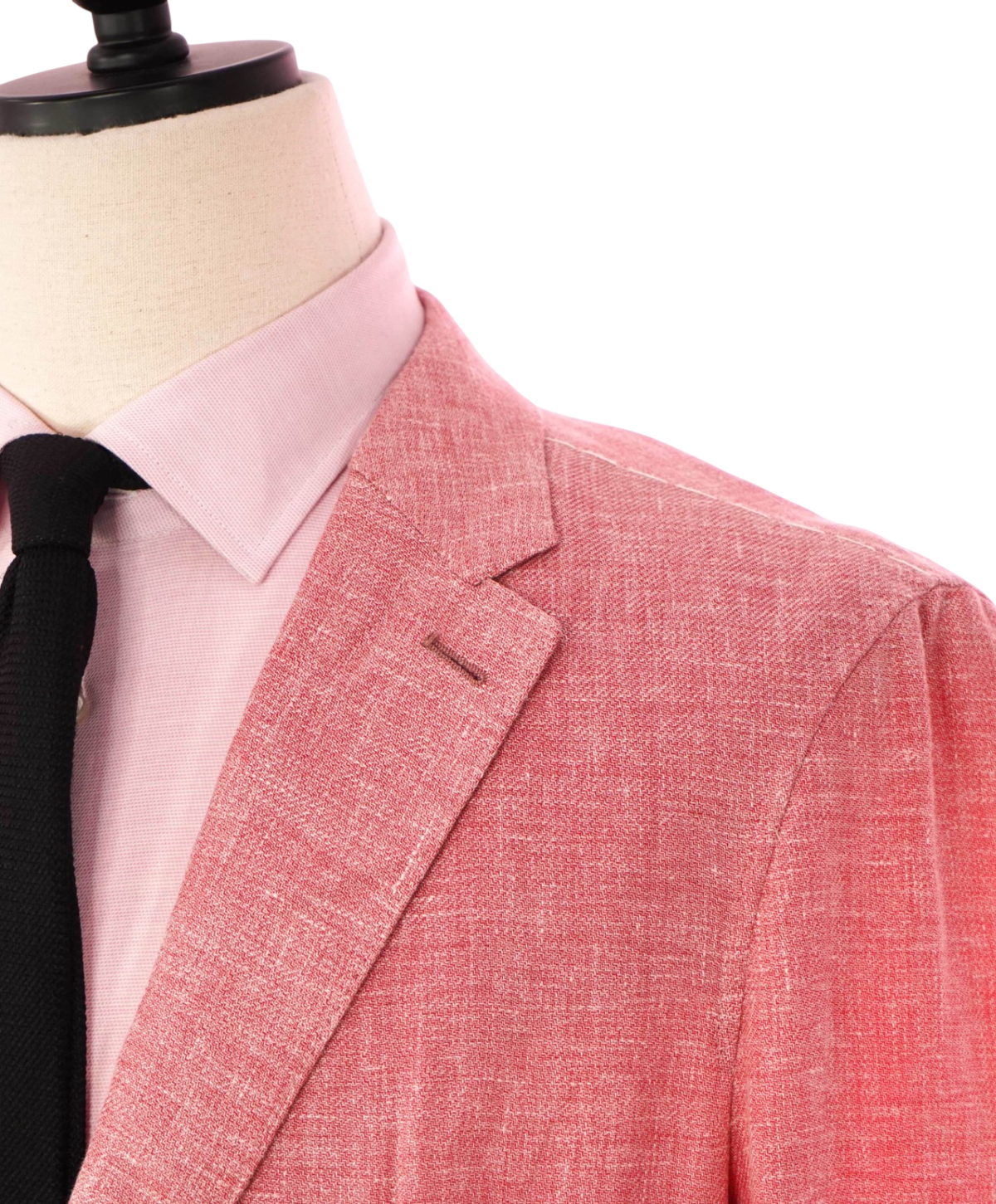 $3,750 ZEGNA - Pink Linen/Wool/Silk Crossover Blazer - 42R