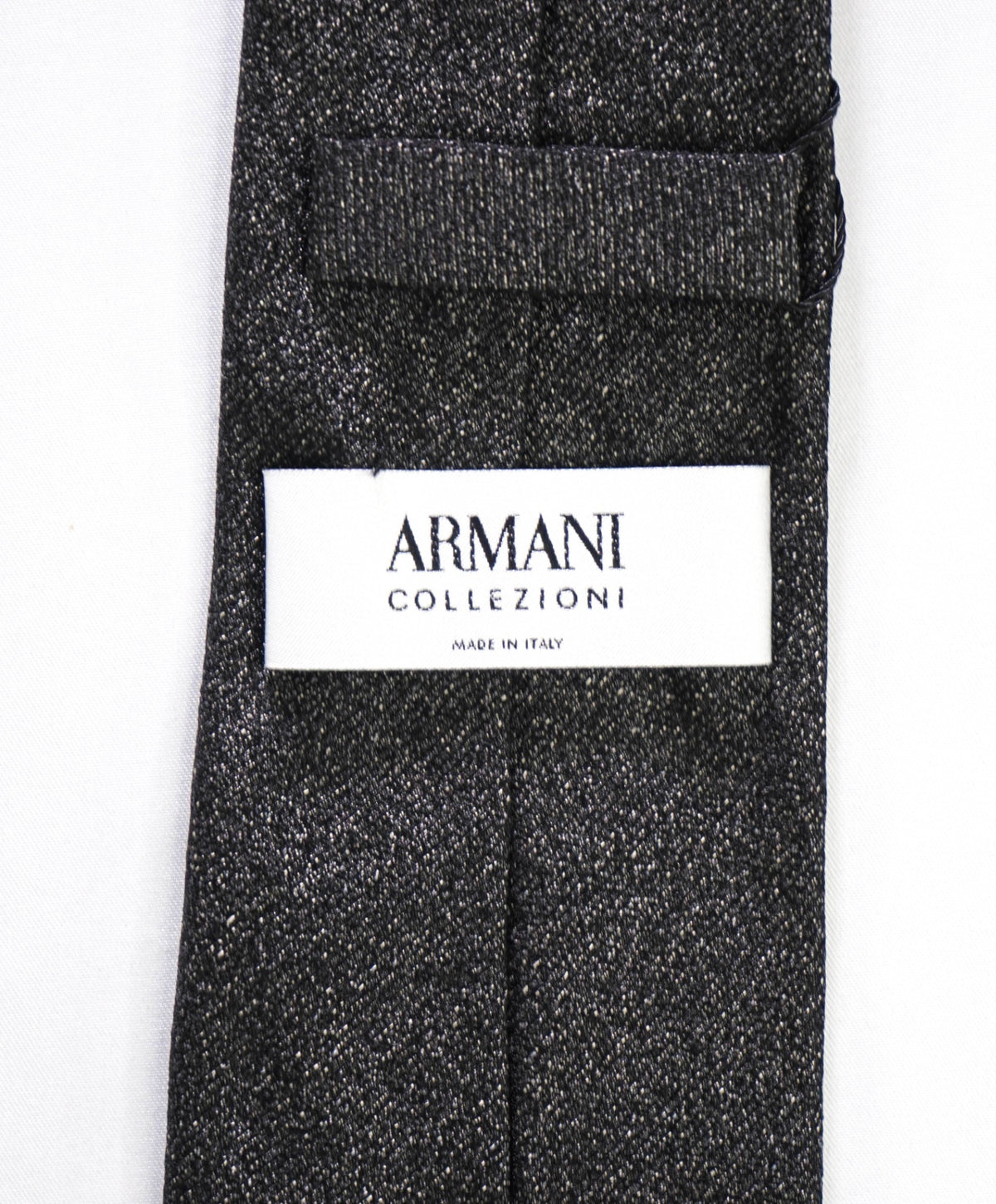 $245 ARMANI COLLEZIONI - Dark Gray Textured Silk/Wool - 2.75" Tie