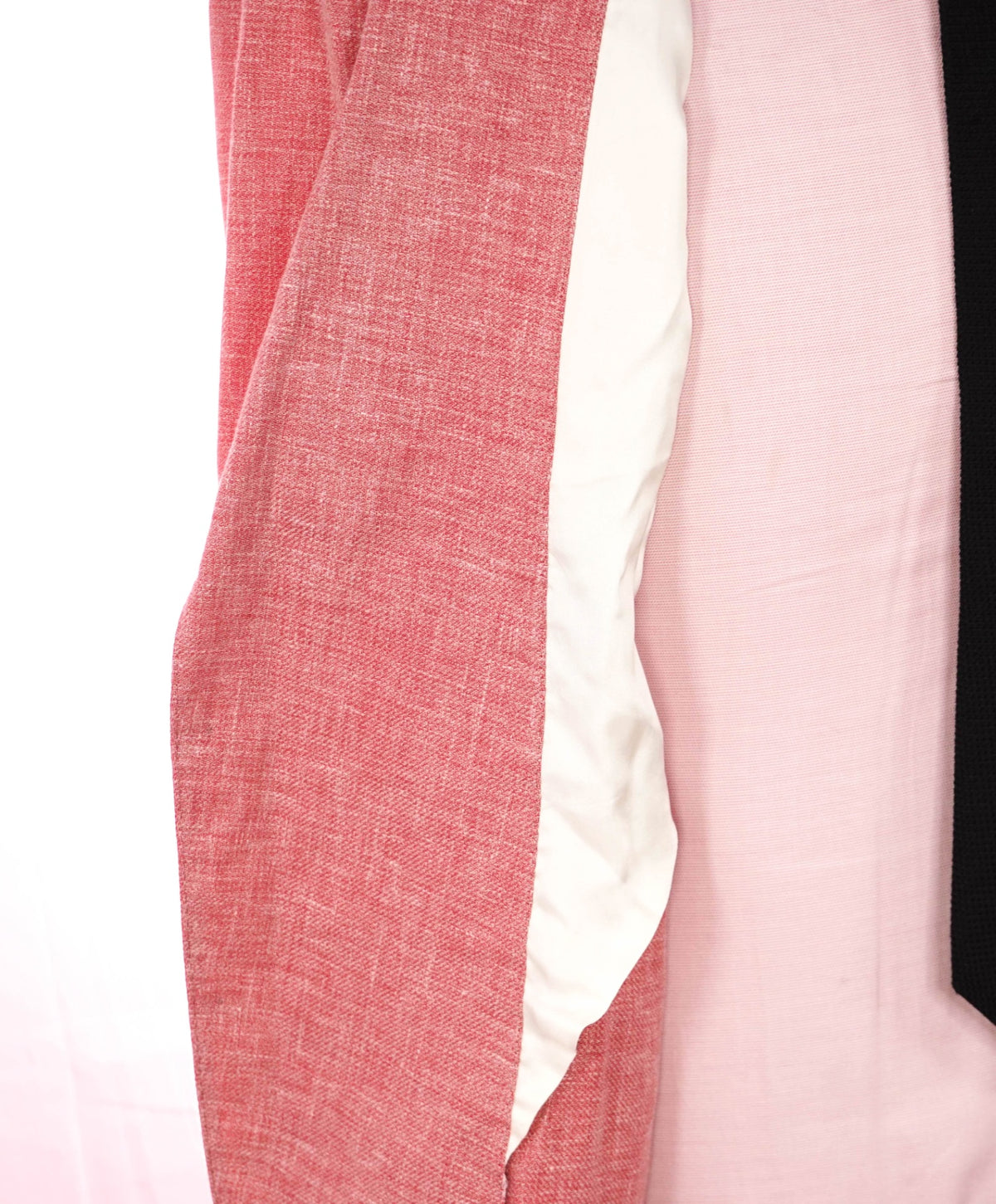 $3,750 ZEGNA - Pink Linen/Wool/Silk Crossover Blazer - 42R